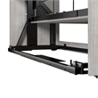 Pemberly Row Wood Full Murphy Bed with Closet Organizer in Gray