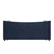 Pemberly Row Twin Upholstered Daybed and Trundle - Navy Blue Velvet