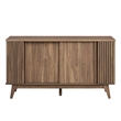 Pemberly Row Modern Wood Sideboard with Sliding Doors in Walnut