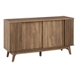 Pemberly Row Modern Wood Sideboard with Sliding Doors in Walnut