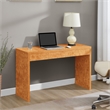 Pemberly Row Modern Hall Console Table/Desk in Brown Wood Finish