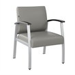 Pemberly Row Waiting Room Guest Chair with Arms in Light Gray Vinyl