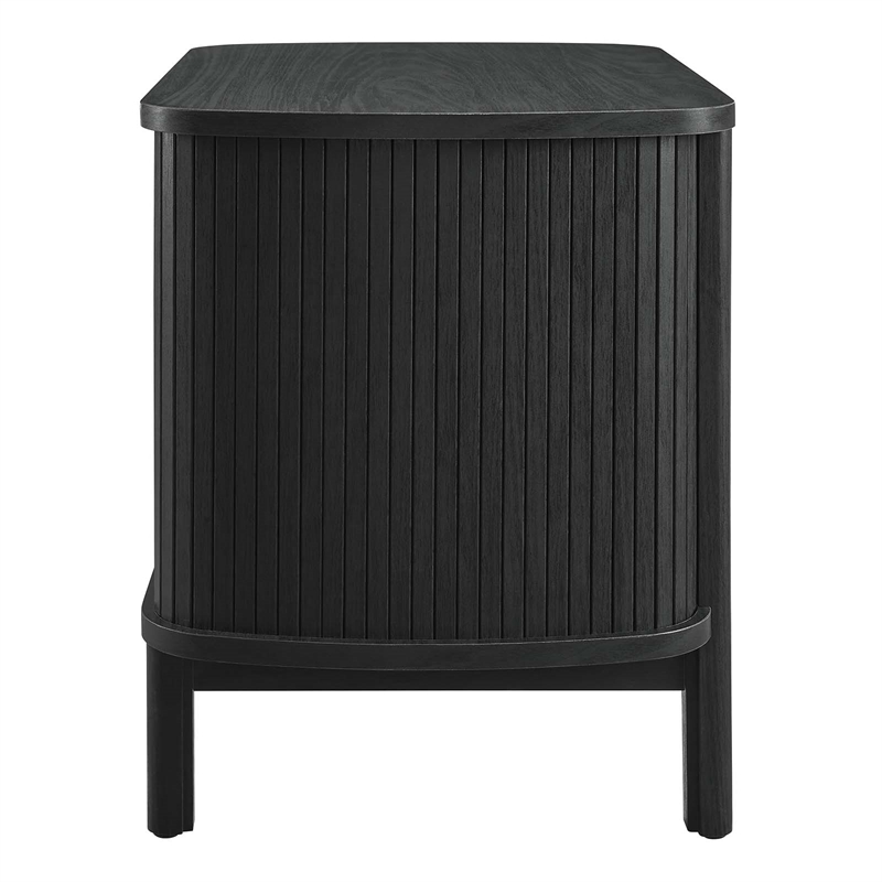 Pemberly Row Modern / Contemporary 2-Drawer Nightstand in Black