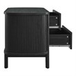 Pemberly Row Modern / Contemporary 2-Drawer Nightstand in Black