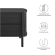 Pemberly Row Modern / Contemporary 2-Drawer Nightstand in Black