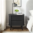 Pemberly Row Modern / Contemporary 2-Drawer Nightstand in Black
