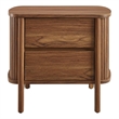 Pemberly Row Modern / Contemporary 2-Drawer Nightstand in Walnut