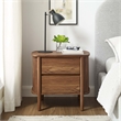 Pemberly Row Modern / Contemporary 2-Drawer Nightstand in Walnut
