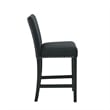 Pemberly Row Modern 5-Piece Wood Round Counter Table Set in Black