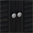 Pemberly Row Small Storage Cabinet with Doors in Antique Black - Engineered Wood