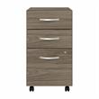 Pemberly Row 3 Drawer Mobile File Cabinet in Modern Hickory - Engineered Wood