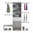 Pemberly Row Modern Engineered Wood Closet Organizer in Gray