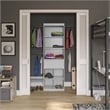 Pemberly Row Modern Engineered Wood Closet Organizer in Gray