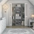 Pemberly Row Modern Engineered Wood Closet Organizer in Gray