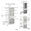 Pemberly Row Modern Engineered Wood Closet Organizer in Gray