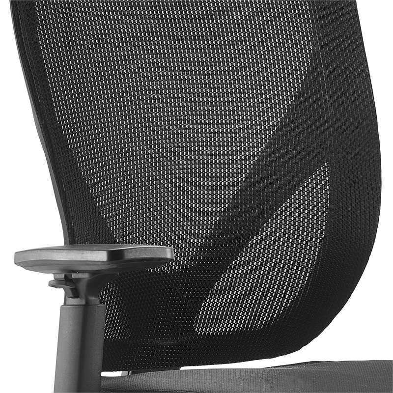 Pemberly Row Contemporary Mesh Office Chair with Nylon Base Black