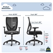 Pemberly Row Contemporary Mesh Office Chair with Nylon Base Black