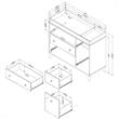 Pemberly Row Changing Table with Drawers-Soft Elm and Pure White-Pemberly Row