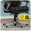 Pemberly Row Office Chair Patented AIR Lumbar Technology Leather Black
