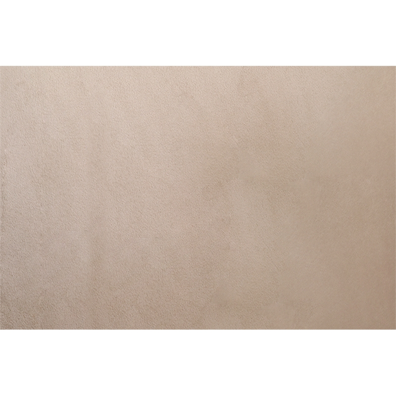 Pemberly Row L Shaped Beige Couch with Ottoman(Pillows Included) Microfiber