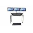 Pemberly Row Adjustable Standing Desk Converter/Anti Fatigue Mat Bundle - Black