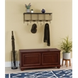 Pemberly Row Contemporary MDF Rubberwood Chest in Cherry Finish