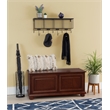 Pemberly Row Contemporary MDF Rubberwood Chest in Cherry Finish