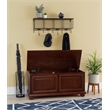 Pemberly Row Contemporary MDF Rubberwood Chest in Cherry Finish