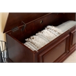 Pemberly Row Contemporary MDF Rubberwood Chest in Cherry Finish