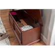 Pemberly Row Contemporary MDF Rubberwood Chest in Cherry Finish