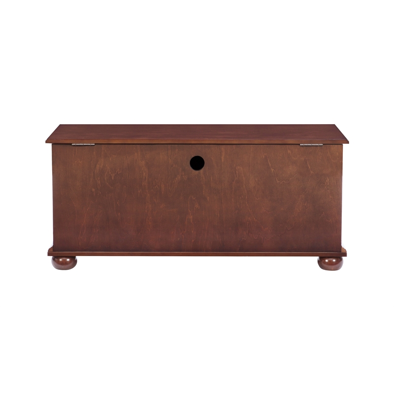 Pemberly Row Contemporary MDF Rubberwood Chest in Cherry Finish
