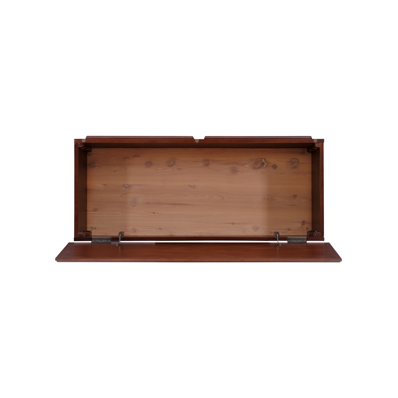 Pemberly Row Contemporary MDF Rubberwood Chest in Cherry Finish