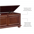 Pemberly Row Contemporary MDF Rubberwood Chest in Cherry Finish