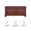 Pemberly Row Contemporary MDF Rubberwood Chest in Cherry Finish