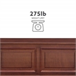 Pemberly Row Contemporary MDF Rubberwood Chest in Cherry Finish