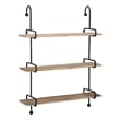 Pemberly Row Modern / Contemporary Metal Wall Shelves in Black