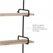 Pemberly Row Modern / Contemporary Metal Wall Shelves in Black