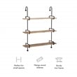 Pemberly Row Modern / Contemporary Metal Wall Shelves in Black