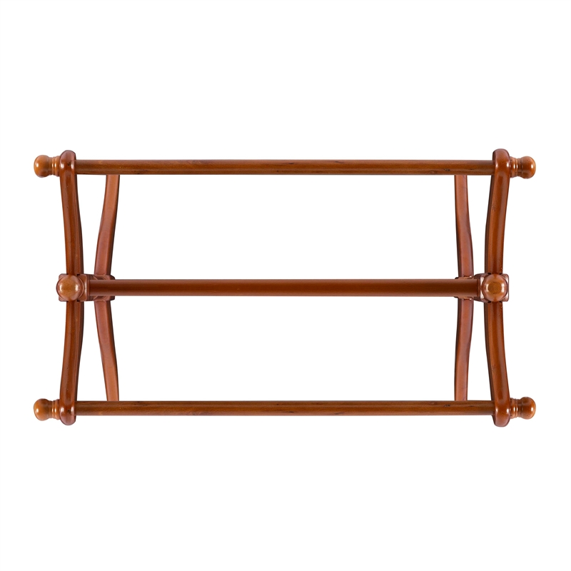 Pemberly Row Modern / Contemporary Wood Blanket Rack in Oak Brown