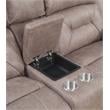 Pemberly Row Modern Desert Sand Power Recliner Console Loveseat