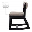 Pemberly Row Two Position Sled Base Wood Commercial Grade Chair in Black