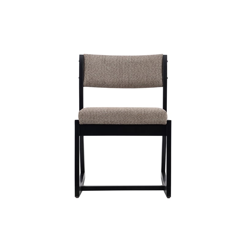 Pemberly Row Two Position Sled Base Wood Commercial Grade Chair in Black
