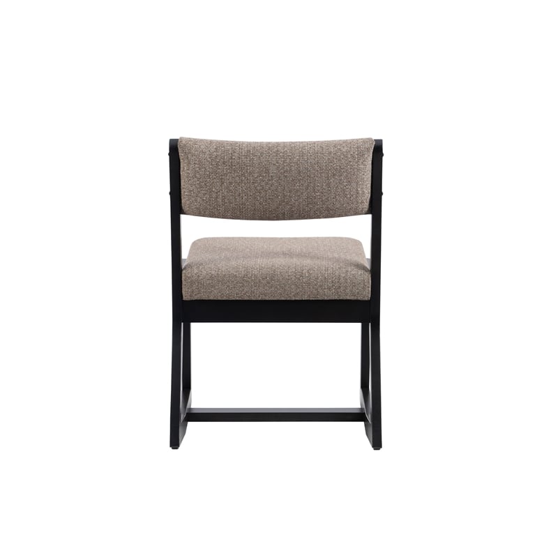 Pemberly Row Two Position Sled Base Wood Commercial Grade Chair in Black