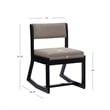 Pemberly Row Two Position Sled Base Wood Commercial Grade Chair in Black
