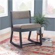 Pemberly Row Two Position Sled Base Wood Commercial Grade Chair in Black