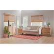 Pemberly Row Storage Cabinet 2 Sliding Cane Doors Gold Metal Base in Natural