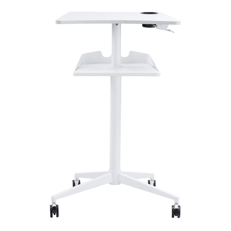 Pemberly Row Pneumatic Height-Adjustable Stand-Up Mobile Workstation