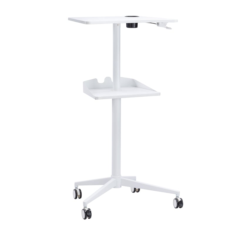 Pemberly Row Pneumatic Height-Adjustable Stand-Up Mobile Workstation
