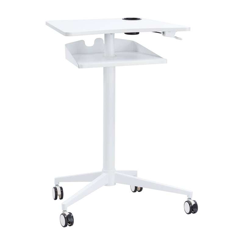 Pemberly Row Pneumatic Height-Adjustable Stand-Up Mobile Workstation