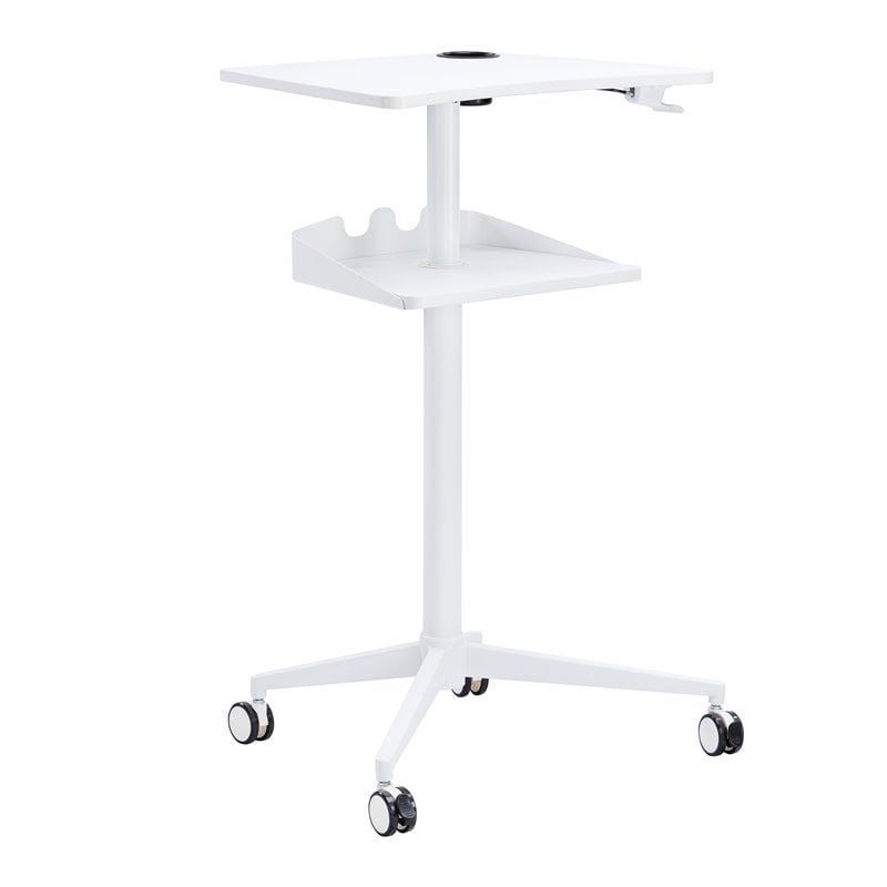 Pemberly Row Pneumatic Height-Adjustable Stand-Up Mobile Workstation